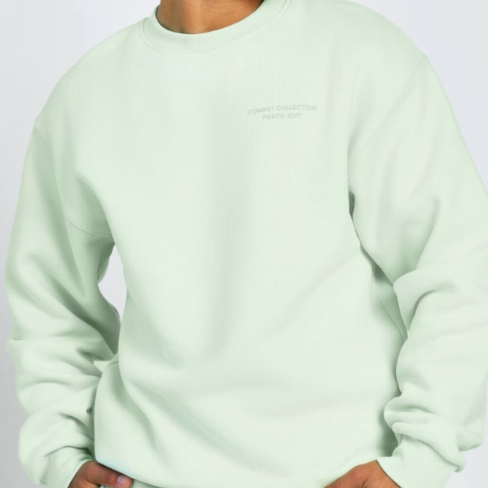 Comfrt Pastel Crew Sweat Set Mint Green SZ XL New With Tags - Picture 6 of 6